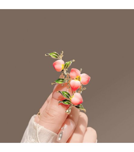 XSB215 - Elegant Peach Saree Brooch